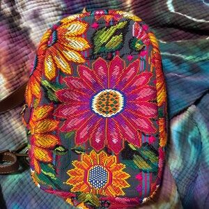 Amado huipil sunflower sling bag